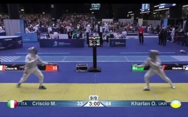 Женская сборная Украины по фехтованию победила команду Италии на чемпионате мира