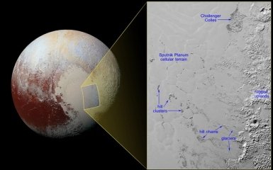 NASA показала айсберги Плутона