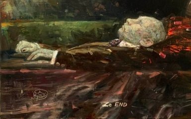 Ze end: украинский художник нарисовал смерть Путина