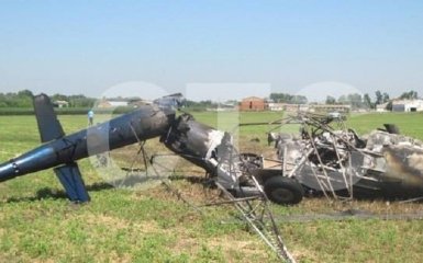 В Украине рухнул вертолет: появились фото с места катастрофы
