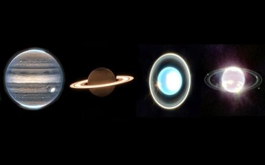 Телескоп "Джеймс Вебб" показав нові фото чотирьох планет-гігантів Сонячної системи