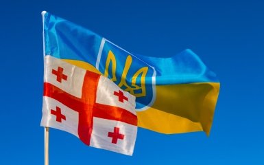 the flag of Ukraine and Georgia