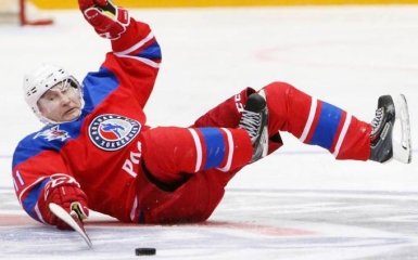 В сети посмеялись над фото упавшего Путина