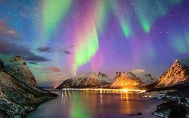 У мережі показали північне сяйво в Норвегії: видовищні фото і відео