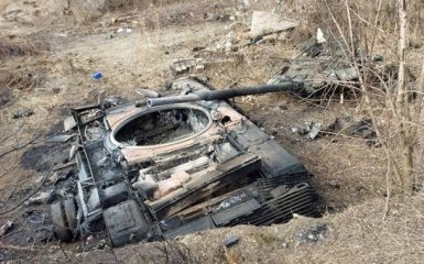 Уничтоженный танк РФ