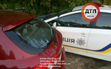 Появилось видео полицейской погони в Киеве