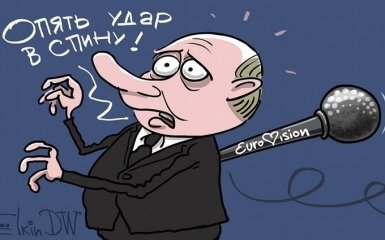 Відомий карикатурист зобразив удар Євробачення по Путіну