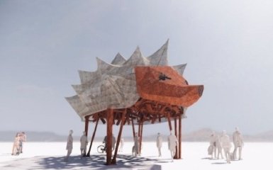 Україна представить військовий меморіал із протитанкових їжаків на фестивалі Burning Man