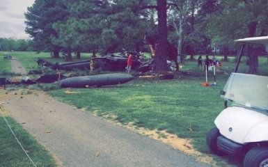 В США на поле для гольфа разбился военный вертолет: опубликованы фото и видео