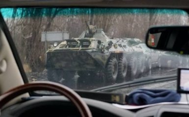 Біля окупованого Луганська помітили колону військової техніки: опубліковано відео
