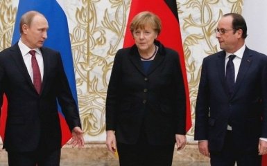 Олланд позвал Путина во Францию, а Меркель бодро напомнила об Украине