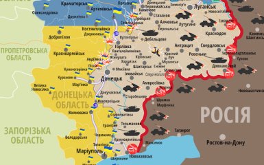 Зона АТО: карта на 3 січня