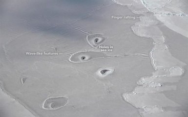 Ученые нашли загадочные отверстия в арктических льдах