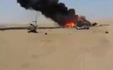 Сбитый в Сирии российский вертолет: появились первые видео