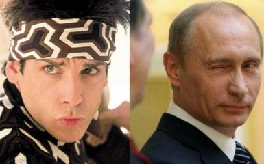 Путіна порівняли з супермоделлю з фільму Зразковий самець