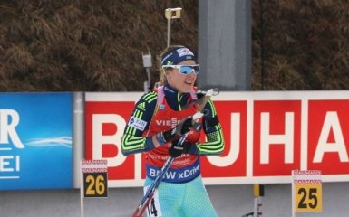 Украинская биатлонистка вошла в топ-5 на Кубке мира