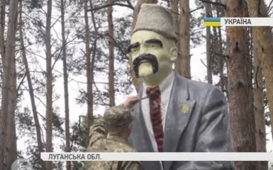 В зоне АТО бойцы креативно декоммунизировали Ленина: опубликовано видео