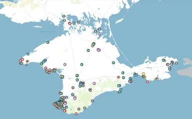 Журналісти створили мапу з усіма військовими об’єктами Росії в Криму — фото