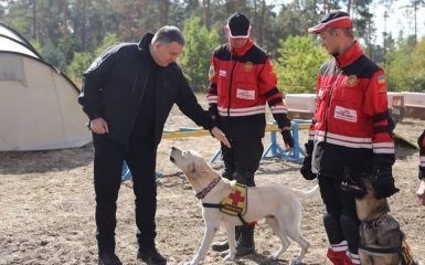 Аваков с юмором поздравил украинских спасателей и их собак: опубликованы фото