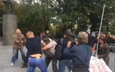 В России националисты избили участников оппозиционного пикета: появилось видео