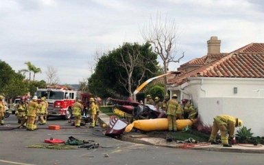 Падение вертолета на жилой дом в Калифорнии: опубликовано видео