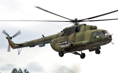 В РФ загорелся и упал российский вертолет Ми-8