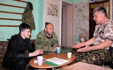 Савченко встретилась с Ярошем в зоне АТО: появились фото