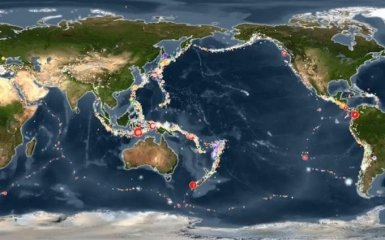 Все землетрясения за последние 15 лет показали в 45-секундном видео