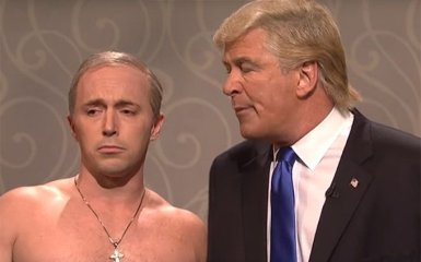 Путин и Трамп поцеловались в американском шоу: появилось видео