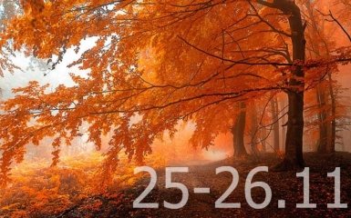 Прогноз погоди на вихідні дні в Україні - 25-26 листопада