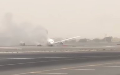 Взрыв самолета в Дубае: появились новые видео