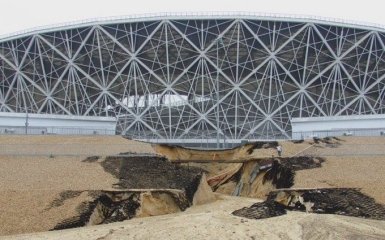 Не витримав літнього удару: в Росії "змило" дощем стадіон, побудований до ЧС-2018