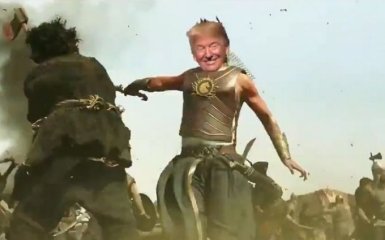 С мечом и на коне: Трамп неожиданно стал главным героем известного фильма