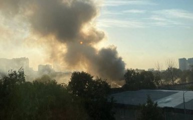 Атаки БпЛА спричинили потужну пожежу у Москві