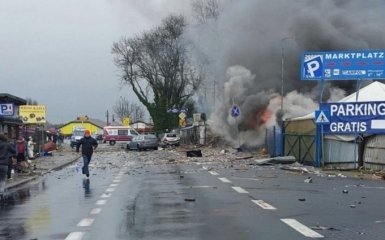 Взрыв на границе Германии и Польши: появилось видео