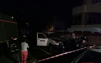 В Ивано-Франковске сожгли машину ОБСЕ: опубликованы фото