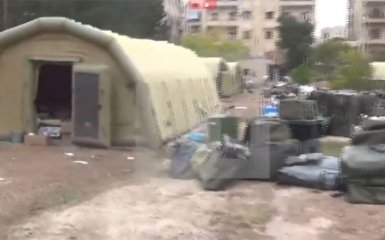 Появилось видео разгромленного российского госпиталя в Сирии