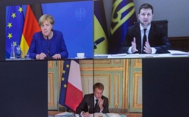 Зеленский обсудил с Меркель и Макроном подготовку саммита "нормандской четверки"