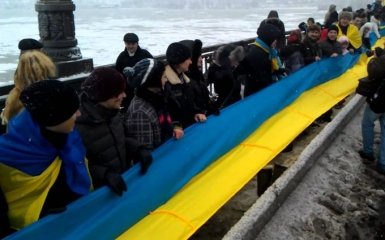 День соборності: з'явилося відео яскравої акції в Києві