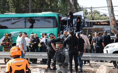 In Tel Aviv, a truck rammed a bus stop — injuring dozens of people