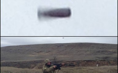 На Донбасі зняли на фото політ снаряда бойовиків