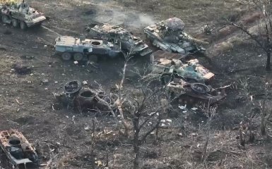 Destroyed equipment of the Russian army