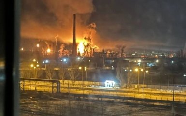 An explosion at a refinery in the Samara region