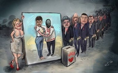 Українські політики і Савченко: карикатурист видав жорстку картинку
