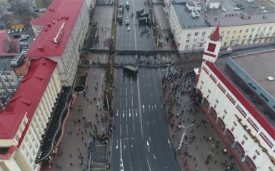 День Свободи в Мінську показали з висоти пташиного польоту: з'явилося відео