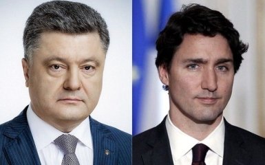 Порошенко и Трюдо обсудили ситуацию на Донбассе и сотрудничестве между Украиной и Канадой
