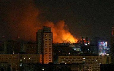 В Киеве отбили атаку на воинскую часть и уничтожили колонну техники РФ