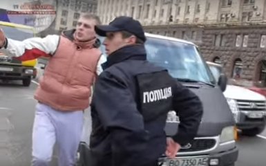 В Киеве задержали организатора проплаченого пикета под Радой: появилось видео