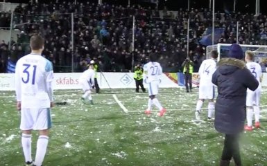 Шведские футболисты устроили снежный бой с болельщиками: опубликовано видео