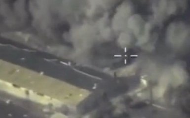 Россия показала новое видео с авиаударами по Сирии